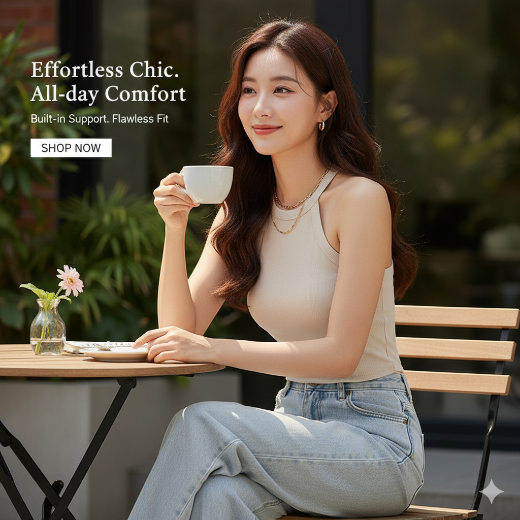 CurveLift Halter Camisole Top