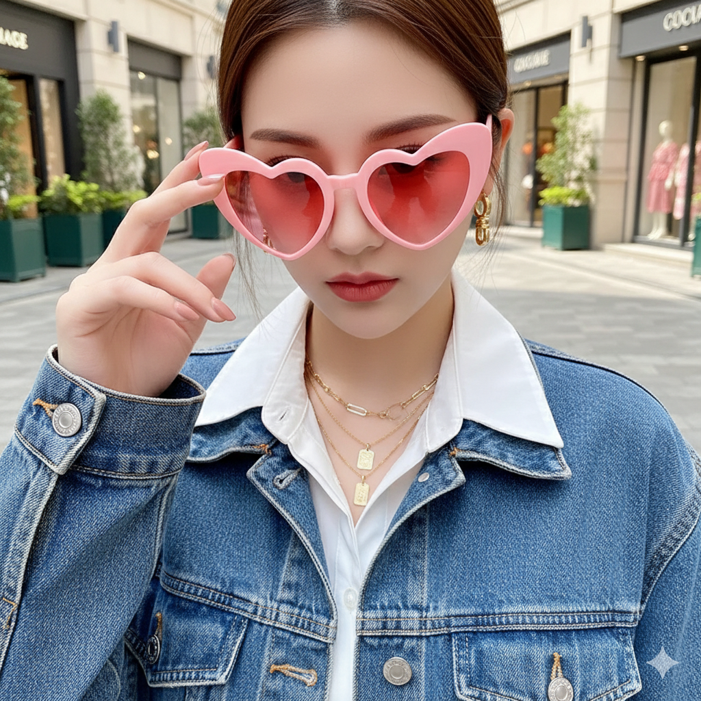 CurveLift Retro Heart Shine Shades