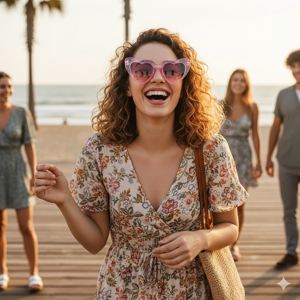 CurveLift Retro Heart Shine Shades