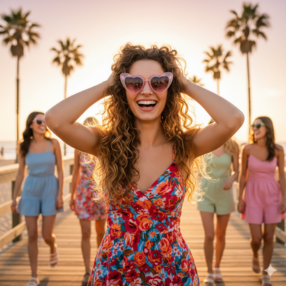 CurveLift Retro Heart Shine Shades